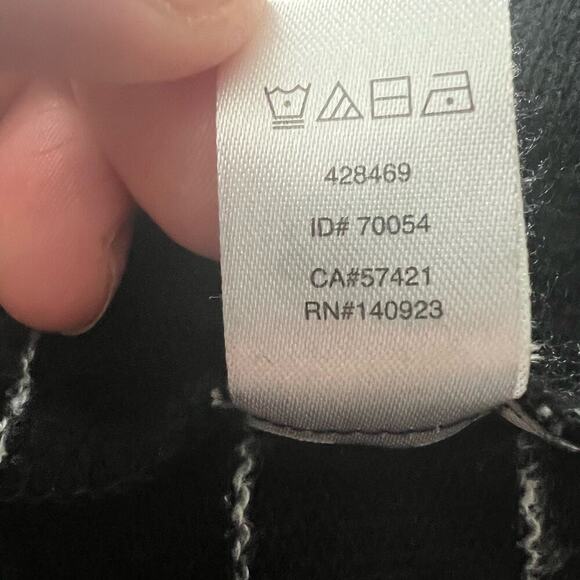 Lou & Grey Woman's Black White Signature Soft Mix Stripe Shirt Tee Dress- Size M - Picture 7 of 9